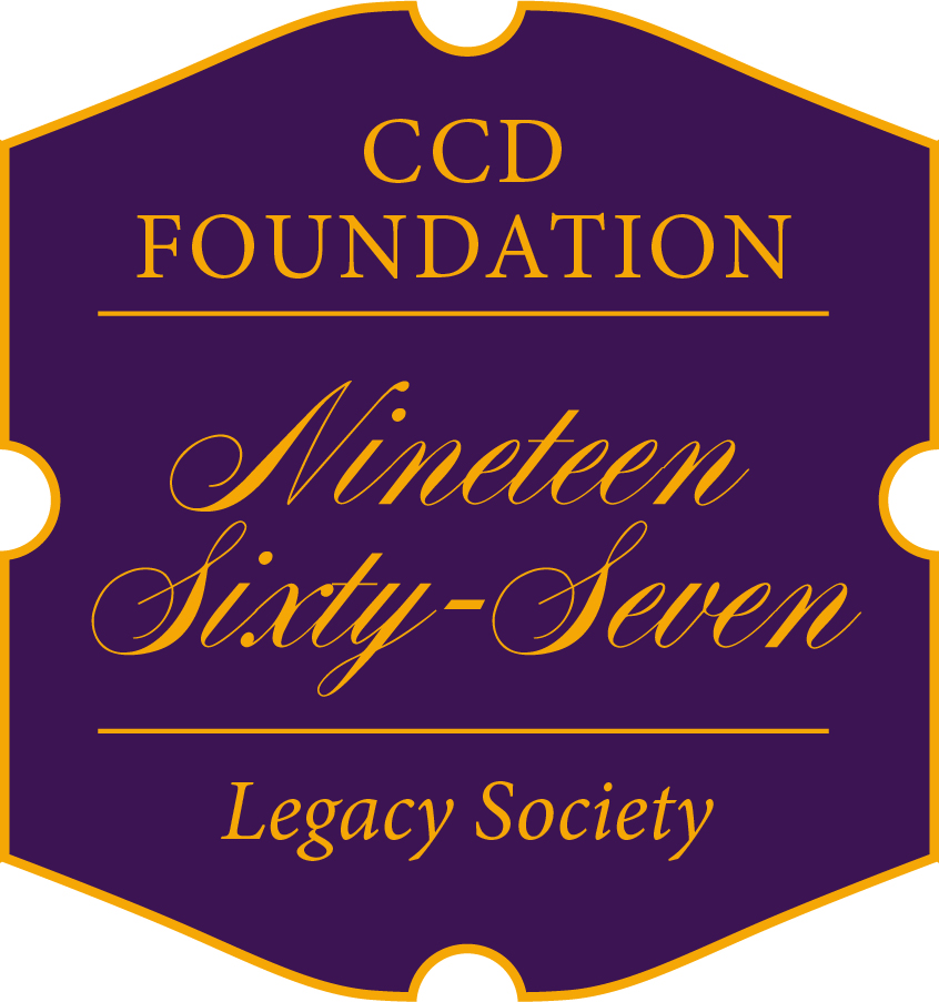 Nineteen sixty-seven Society purple and gold logo