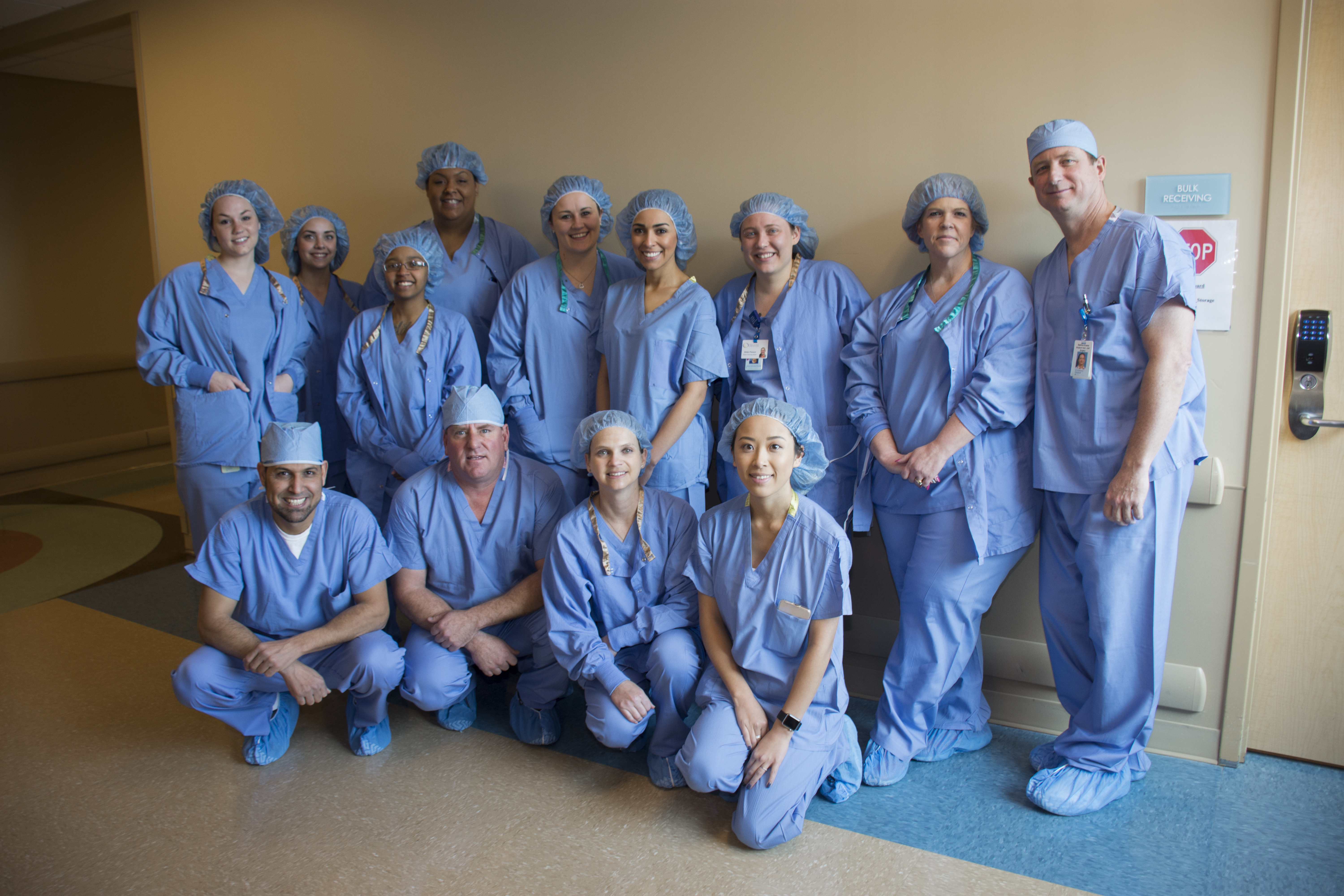 Group of students in scrubs
