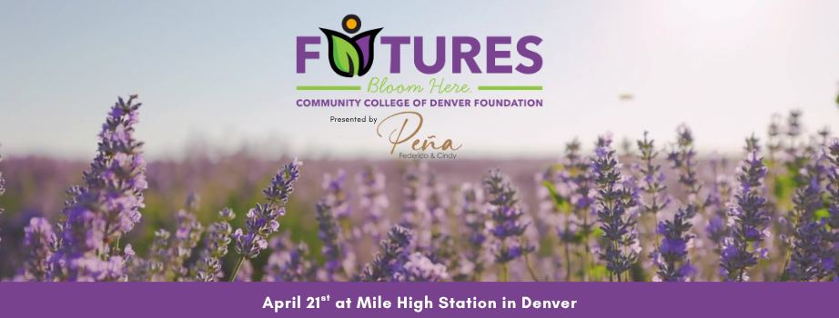 Futures Bloom Here event image with flowers and text regarding the event