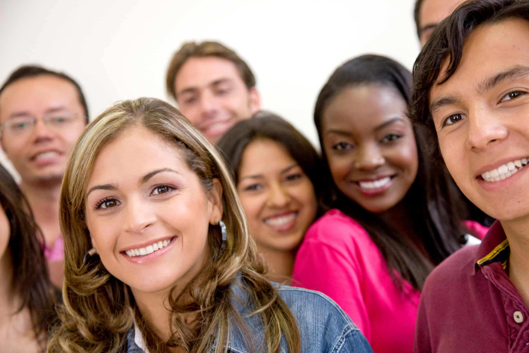 image of group of young multiethnic students smiling