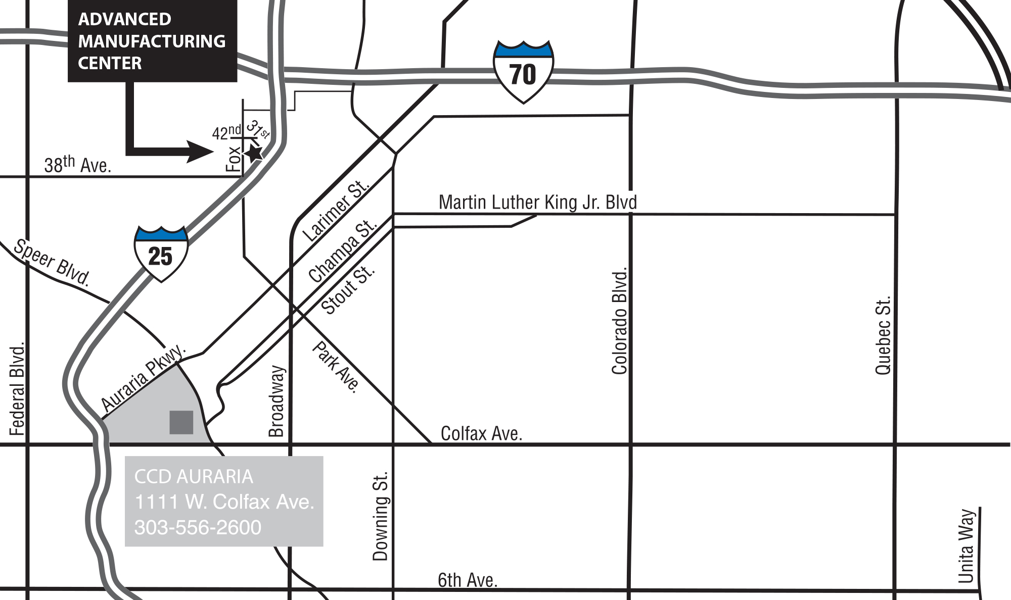 map of AMC location