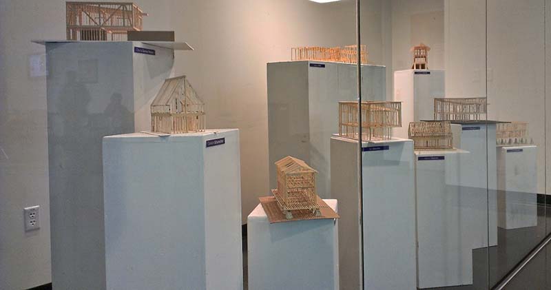 photograph of architectural models that are on display in Cherry Creek