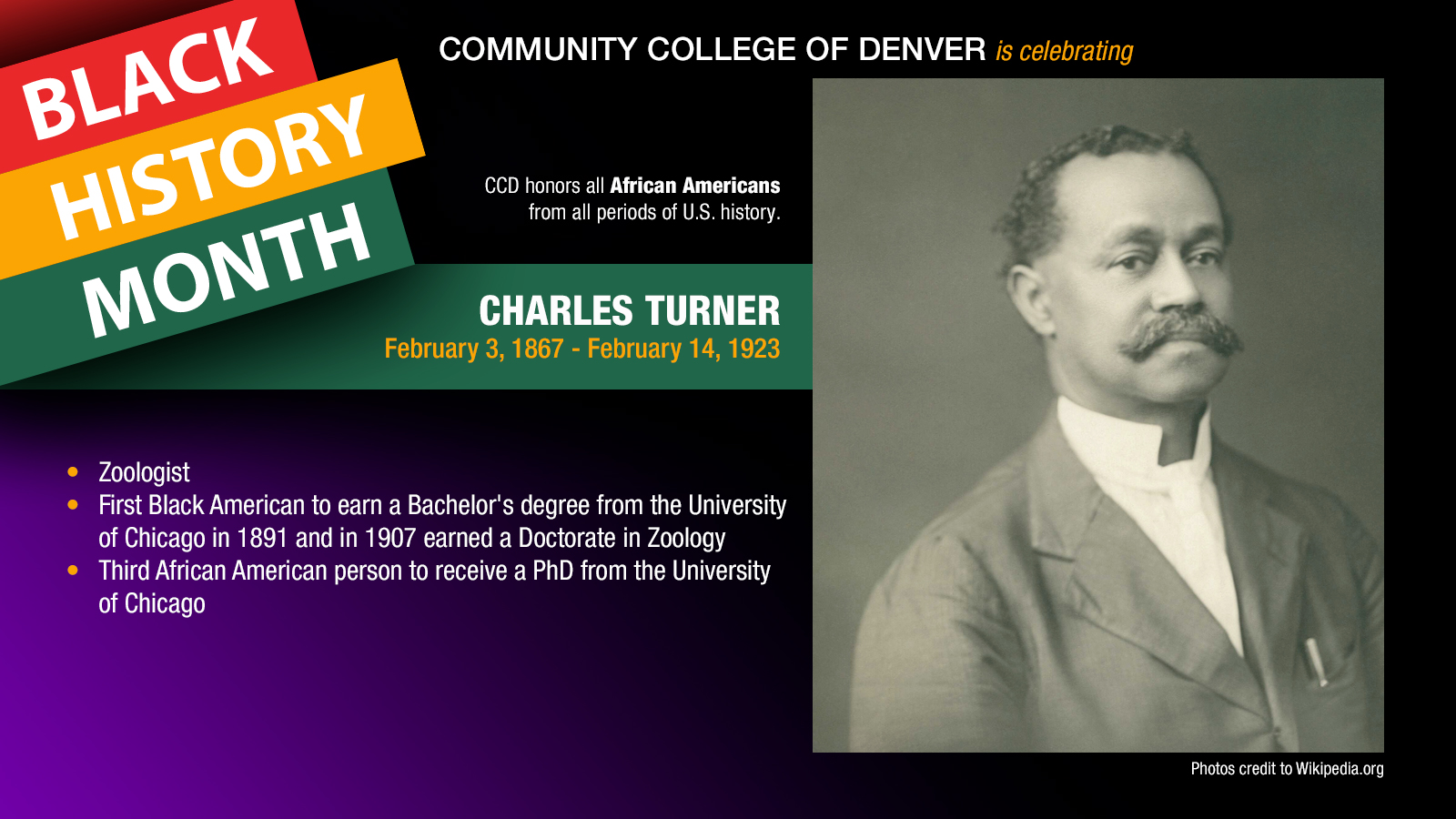 Black History Month. Charles Turner facts