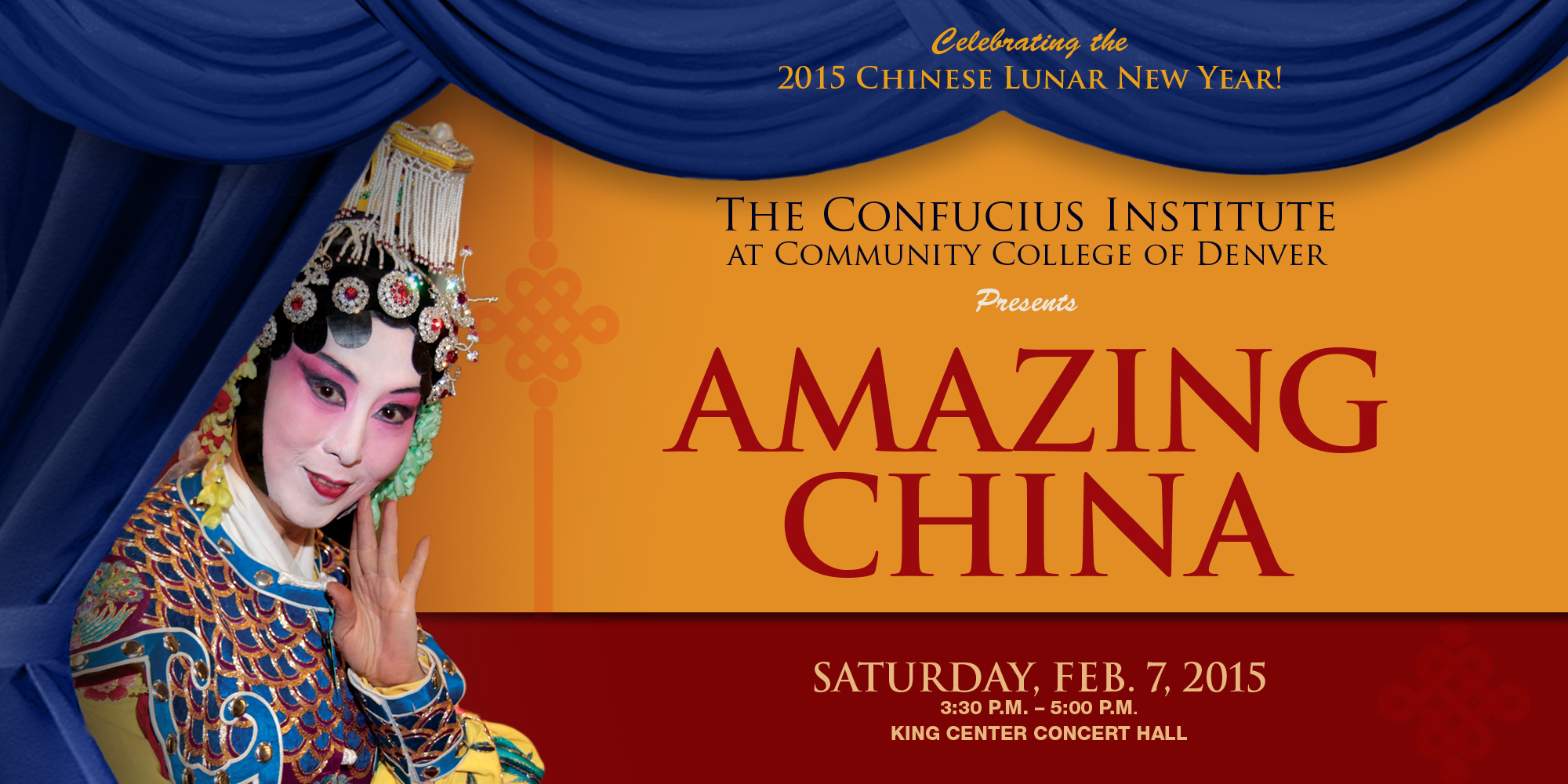 Confucius Institute Presents Amazing China, Saturday, February 7 at 3:30 p.m. in the King Center