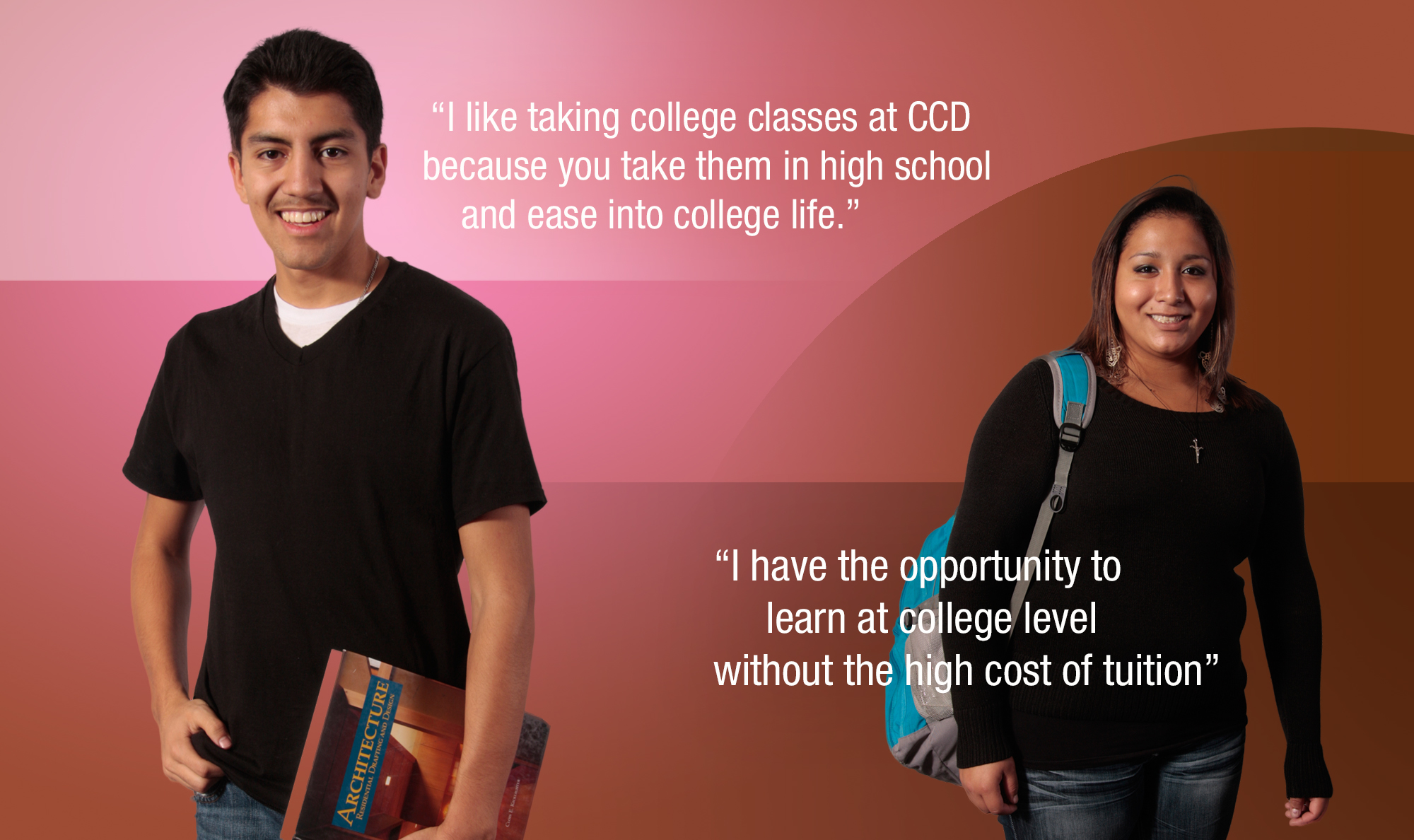 graphic with ccd students and quotes