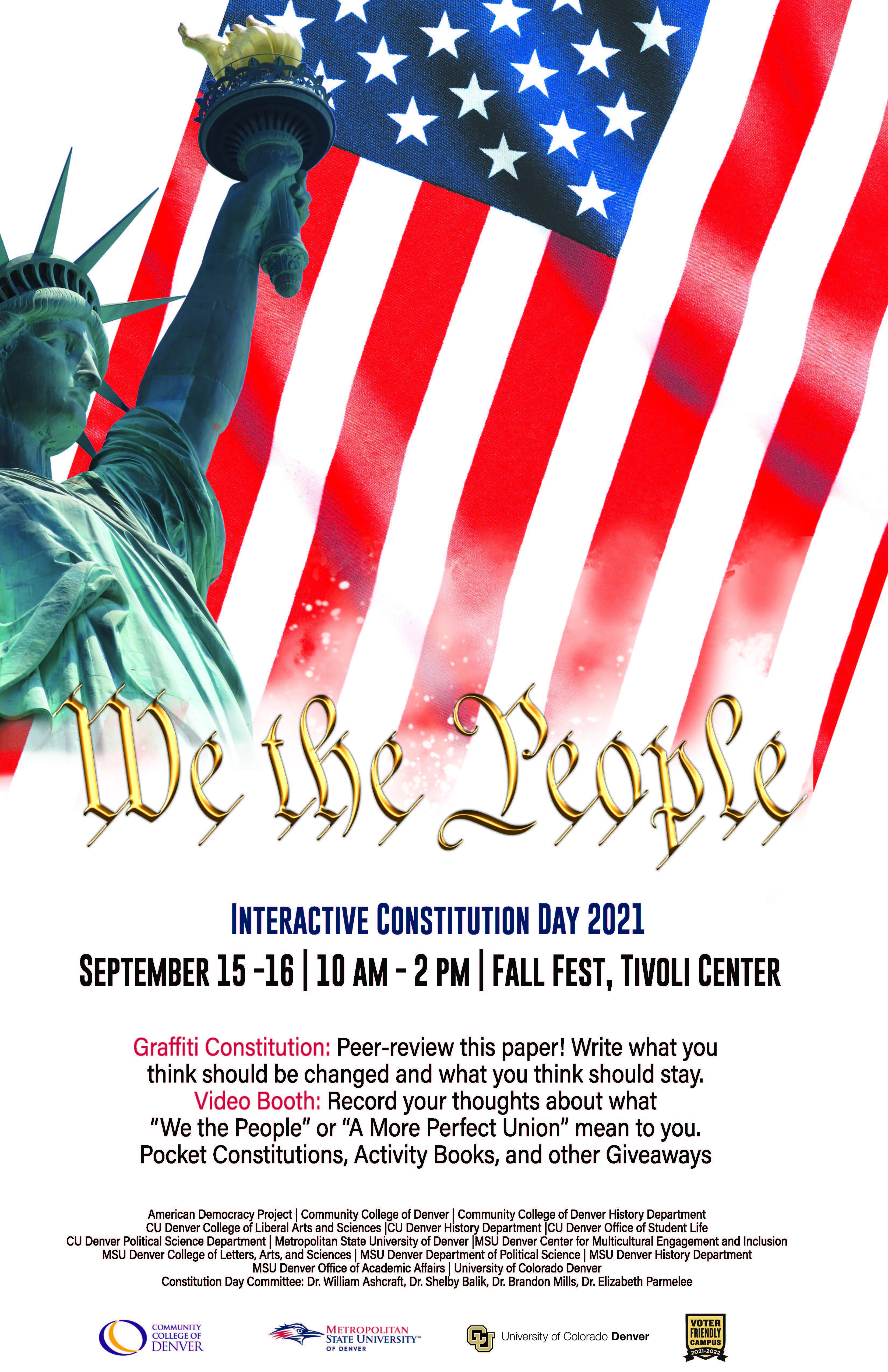 Poster for Constitution Day event with Statute of Liberty