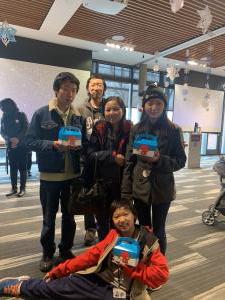 Family of 5 enjoying the event Family of 5 enjoying the event