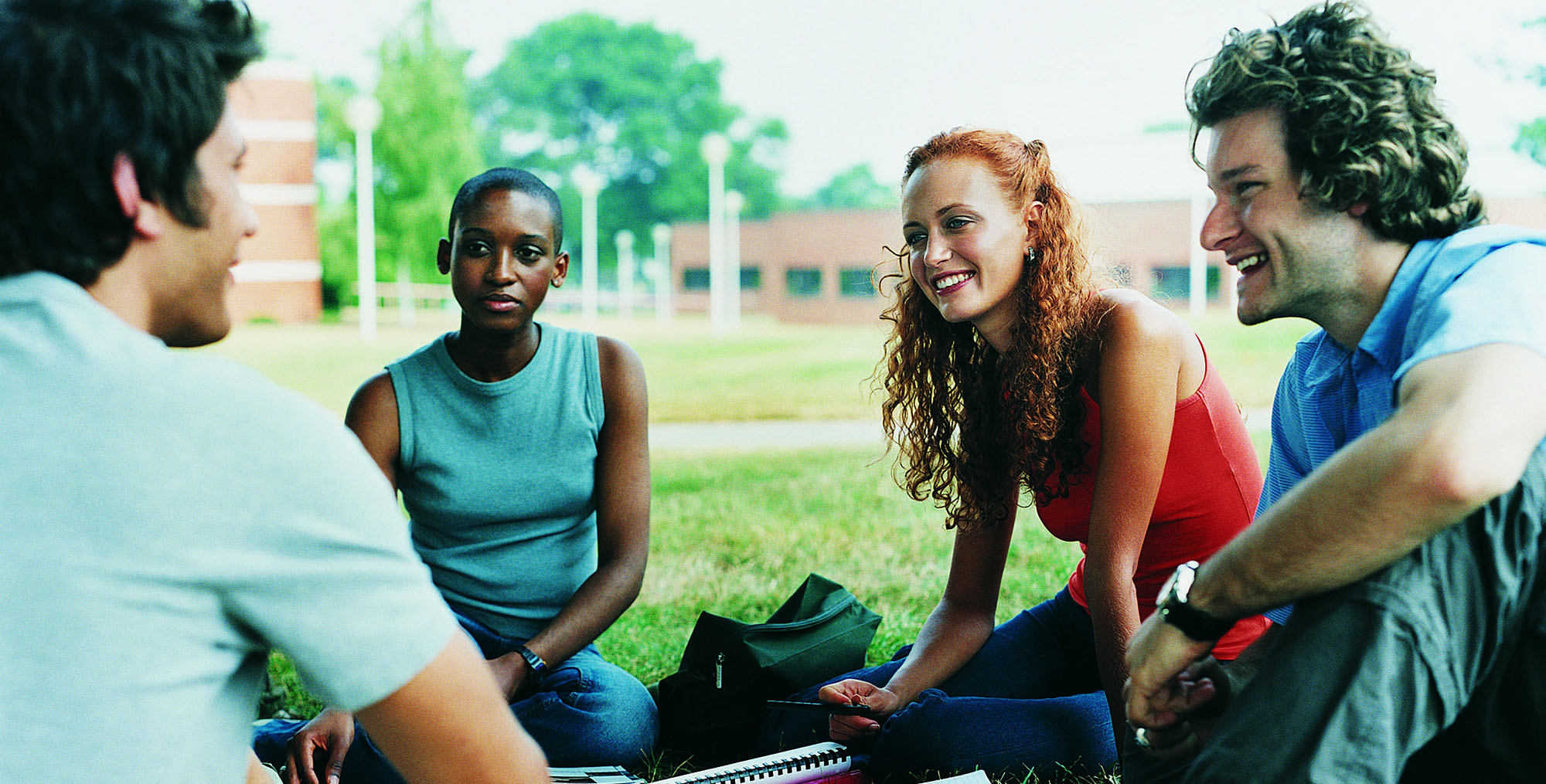 Inter-Institutional program allows you to take classes at CCD and Metro or UC-Denver Group of CCD Students Studying Outdoors
