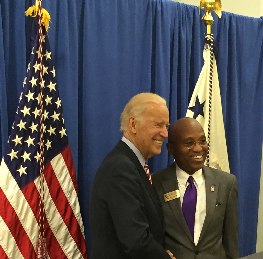 Vice President Joe Biden and Everette Freeman