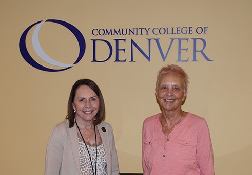 Photo of CCD Foundation Executive Director, Leah Goss and Dr. Margaret Rust 