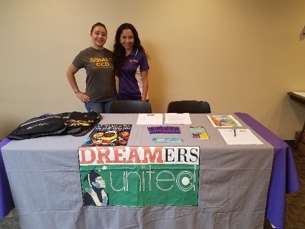 Melanie Romero and Andrea Kossik Scholarship Team and Dreamers United at the DACA Workshop on the Auraria Campus