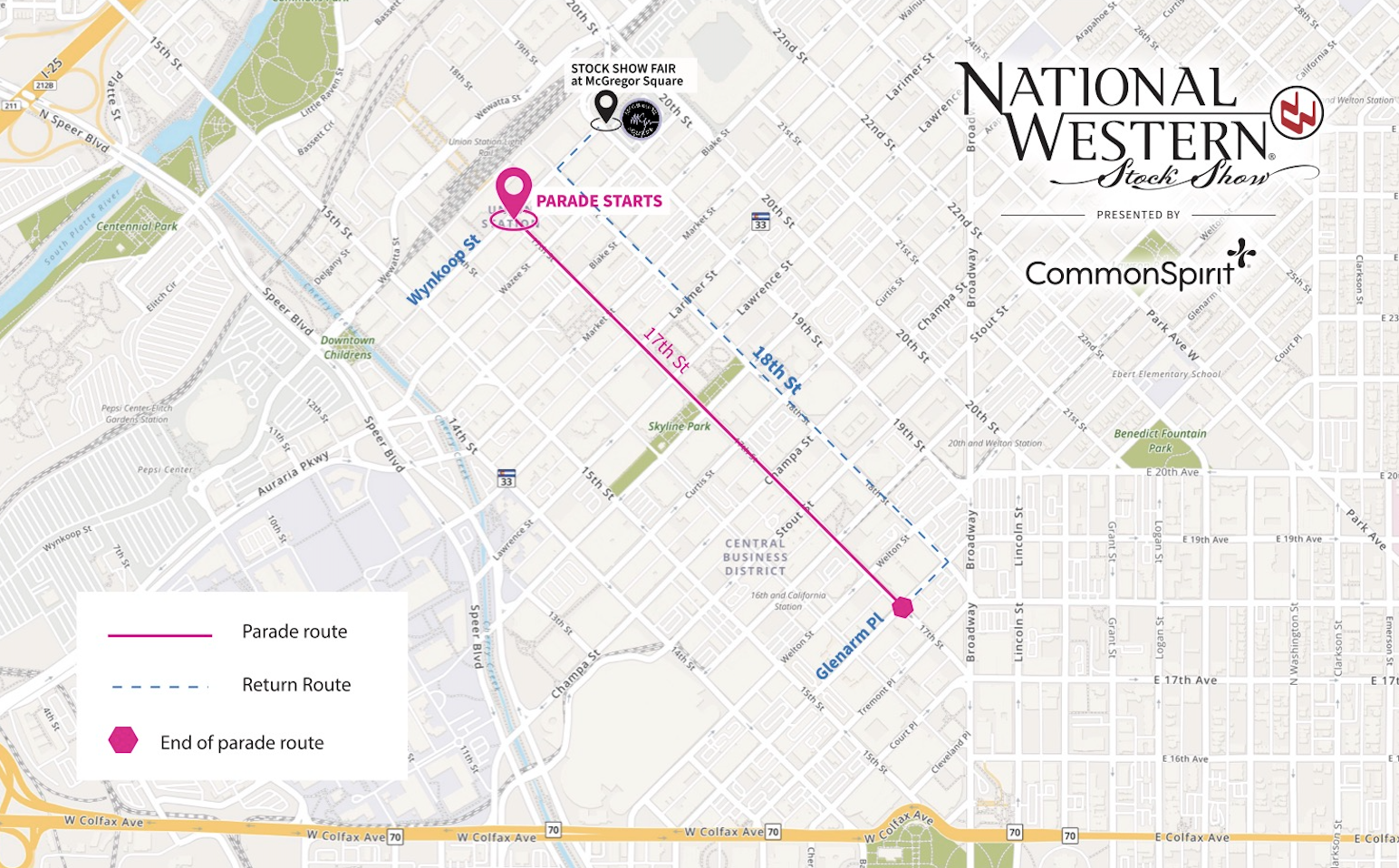 Parade route map.