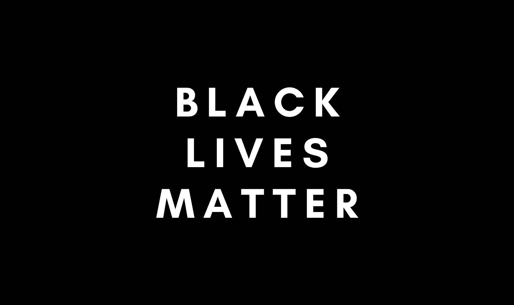 white text "black lives matter" on black background