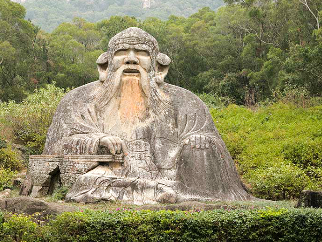 dao statute on green hillside