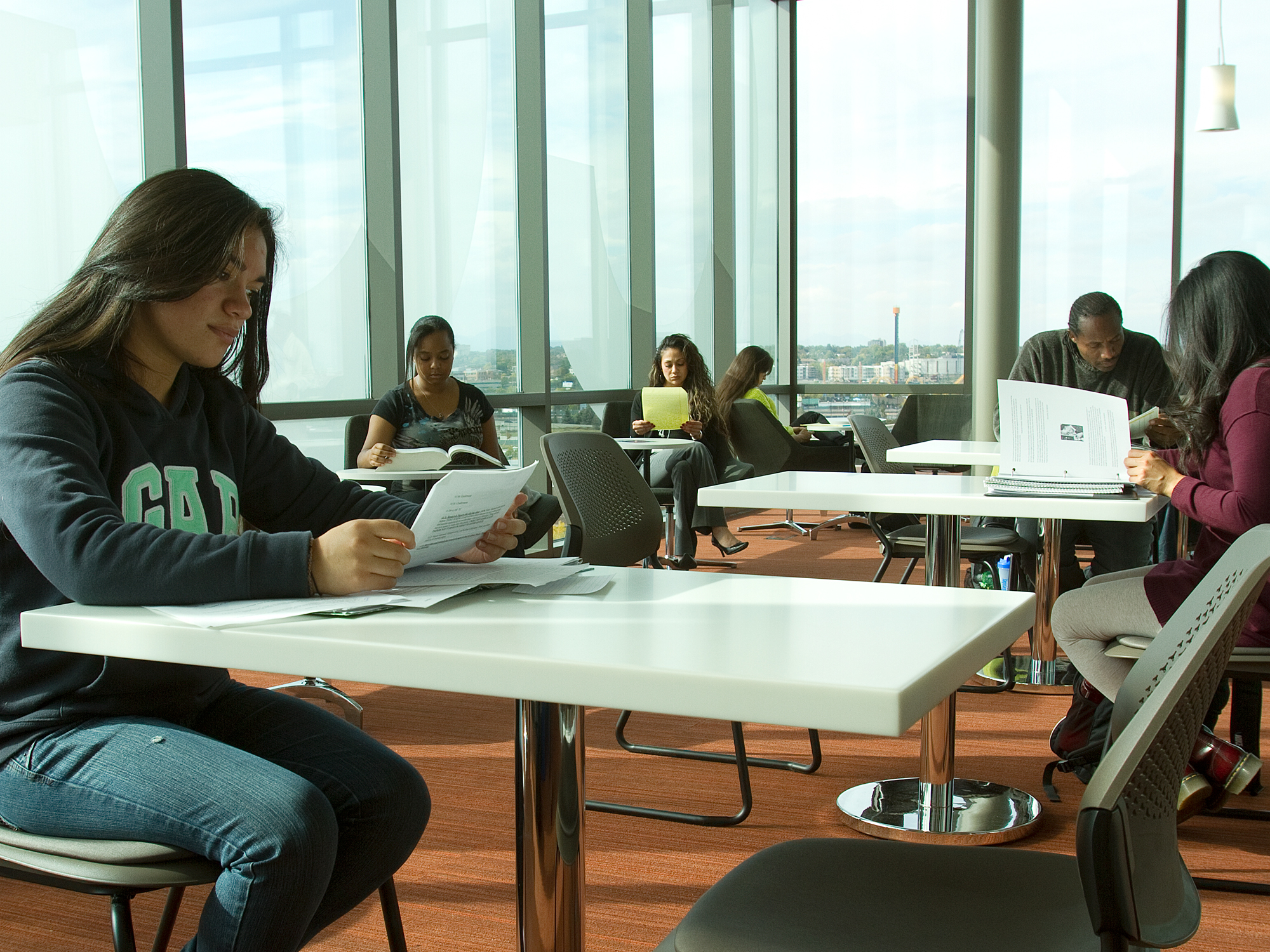 CCD students studying in a lounge