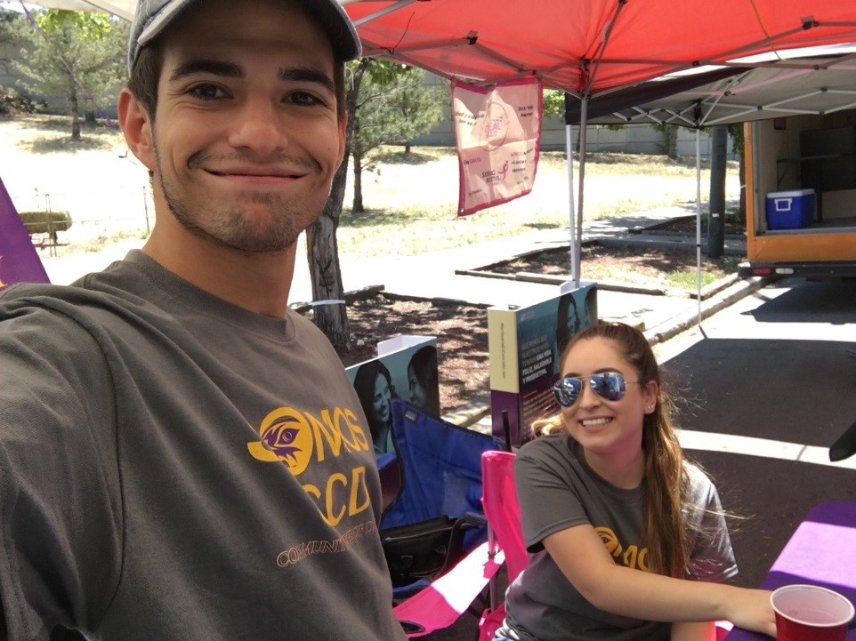 l-r: Saul Mejia - CCD Student, Nexi Sanchez - CCD Graduate two student taking a selfie