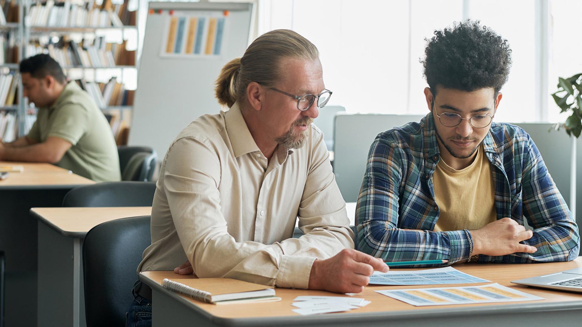 adults taking a GED prep course at CCD