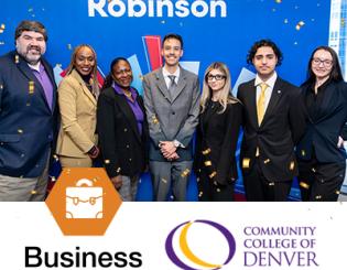 Community College of Denver staff and students wearing suits.