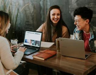 people working at desk
