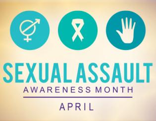 Symbols relating to Sexual Assault Awareness Month.