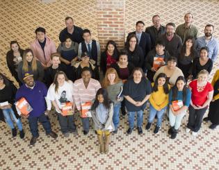 group of scholarship students