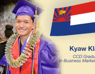 Man in a cap and gown.