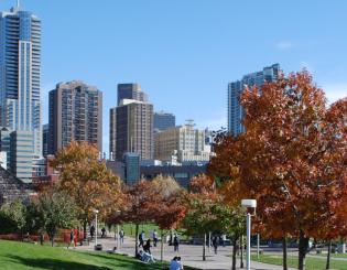 skyline of Denver from Auraria Campus