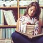 Girl in library