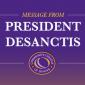 Message from President DeSanctis. CCD logo