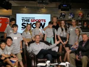 students at the Denver post with sports columnists