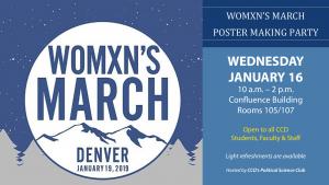 Womyn's March Poster Making Party Poster