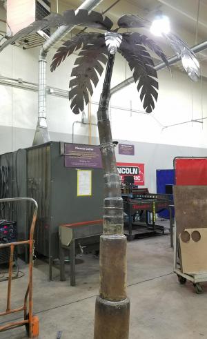 metal palm tree