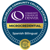 Micro-credential of Spanish Bilingual badge from CCCS System