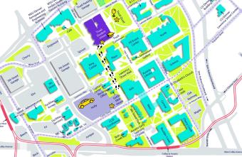 map of CCD parking lots showing parking for commencement