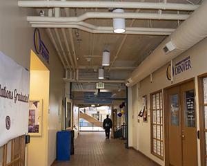 Hallway of a university 
