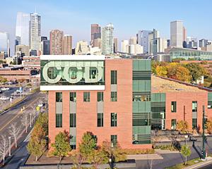 Denver skyline with CCD campus 