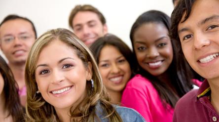 image of group of young multiethnic students smiling